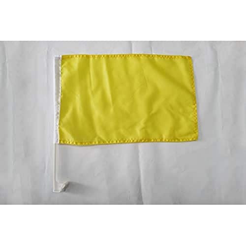 AZ FLAG AUTOFAHNE EINFARBIG GELB 45x30cm - EINFARBIG AUTOFLAGGE 30 x 45 cm Auto flaggen von AZ FLAG