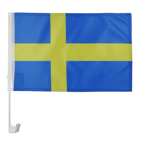 AZ FLAG - Autofahne Schweden - 45x30 cm - Schwedische Autoflagge 30 x 45 Cm - Auto Flaggen von AZ FLAG