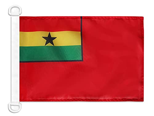 BOOTFLAGGE GHANA HANDELSFLAGGE 45x30cm - REPUBLIK GHANA NATIONALFLAGGE BOOTSFAHNE 30 x 45 cm Marine flaggen AZ FLAG Top Qualität von AZ FLAG
