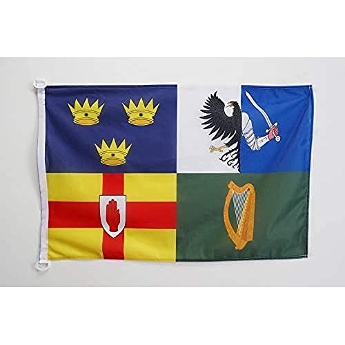 AZ FLAG BOOTFLAGGE Irland 4 PROVINZEN 45x30cm - IRISCHE BOOTSFAHNE 30 x 45 cm Marine flaggen Top Qualität von AZ FLAG