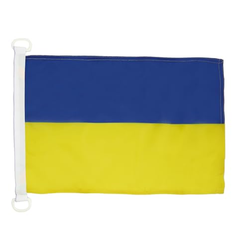 AZ FLAG BOOTFLAGGE Ukraine 45x30cm - UKRAINISCHE BOOTSFAHNE 30 x 45 cm Marine flaggen Top Qualität von AZ FLAG