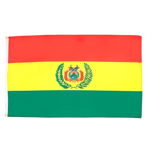 AZ FLAG - Flagge Bolivien - 90x60 cm - Bolivianische Fahne 100% Polyester mit Messing-Ösen - 50g von AZ FLAG