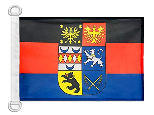 AZ FLAG Bootsflagge Ostfriesland 45x30 cm, Aussenverwendung - Oostfreesland Bootsfahne Aus Gestricktem Polyester Mit Plastikringen von AZ FLAG