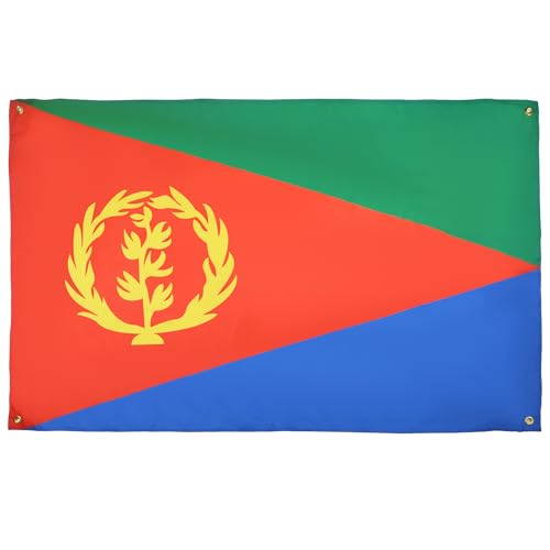 AZ FLAG Eritrea-Flagge, 150 x 90 cm, mit 4 Ösen, Eritreischer Pavillon für Balkon oder Wand AZ FLAG Eritrea-Flagge, 150 x 90 cm, mit 4 Ösen, Eritreischer Pavillon für Balkon oder Wand von AZ FLAG