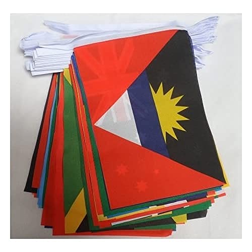 AZ FLAG - Fahnenkette 54 Länder Von Commonwealth 16 Meter Mit 54 Flaggen - 21x14 cm - Commonwealth Girlande Flaggenkette 14 x 21 Cm AZ FLAG - Fahnenkette 54 Länder Von Commonwealth 16 Meter Mit 54 Flaggen - 21x14 cm - Commonwealth Girlande Flaggenkette 14 x 21 Cm von AZ FLAG