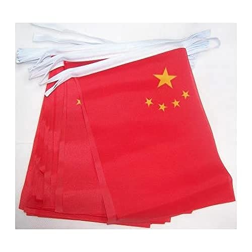 AZ FLAG FAHNENKETTE China 6 Meter mit 20 flaggen 21x14cm - CHINESISCHE Girlande Flaggenkette 14 x 21 cm von AZ FLAG