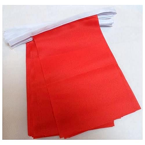 AZ FLAG - Fahnenkette Einfarbig Rot 6 Meter Mit 20 Flaggen - 21x14 cm - Einfarbig Girlande Flaggenkette 14 x 21 Cm von AZ FLAG