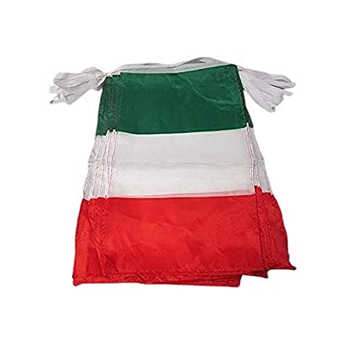 AZ FLAG FAHNENKETTE Italien 12 Meter mit 20 flaggen 45x30cm- ITALIENISCHE Girlande Flaggenkette 30 x 45 cm von AZ FLAG