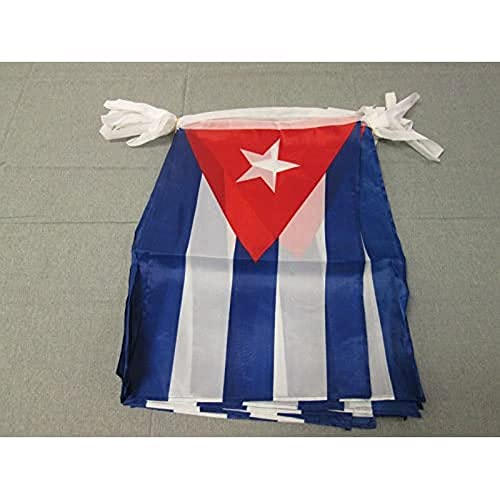 AZ FLAG FAHNENKETTE Kuba 12 Meter mit 20 flaggen 45x30cm- KUBANISCHE Girlande Flaggenkette 30 x 45 cm von AZ FLAG