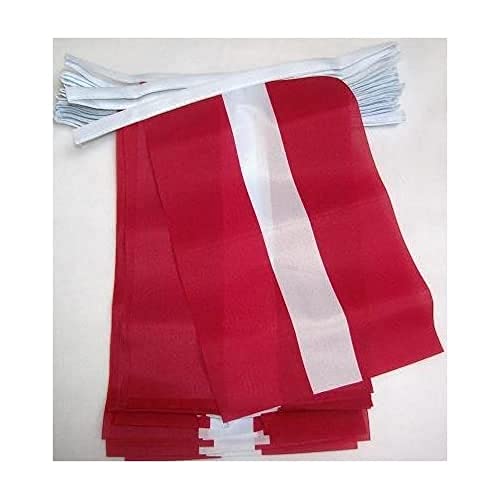 AZ FLAG FAHNENKETTE LETTLAND 12 Meter mit 20 flaggen 45x30cm- LETTISCHE Girlande Flaggenkette 30 x 45 cm von AZ FLAG