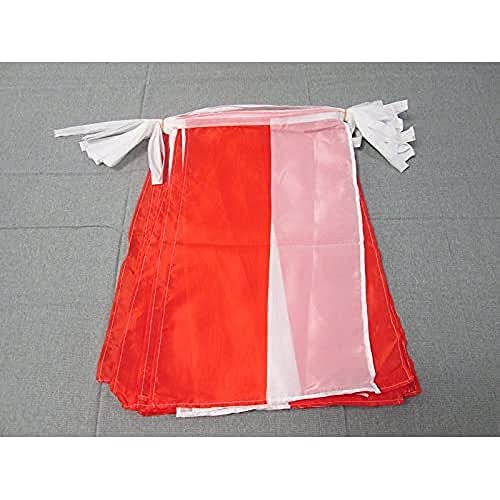 AZ FLAG FAHNENKETTE Polen 12 Meter mit 20 flaggen 45x30cm- POLNISCHE Girlande Flaggenkette 30 x 45 cm von AZ FLAG