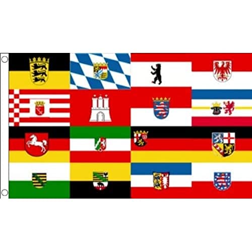 FLAGGE 16 LÄNDER DEUTSCHLANDS 150x90cm - BUNDESLAND FAHNE 90 x 150 cm - flaggen AZ FLAG Top Qualität von AZ FLAG