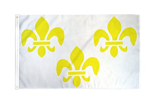 AZ FLAG Flagge 3 Blume Gold- UND WEISSLILIE 150x90cm - KÖNIGREICH Frankreich Fahne 90 x 150 cm - flaggen Top Qualität von AZ FLAG