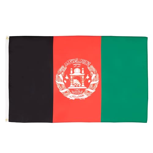 AZ FLAG - Flagge Afghanistan - 250x150 cm - Afghanische Große Fahne 100% Polyester mit Messing-Ösen - 300g von AZ FLAG