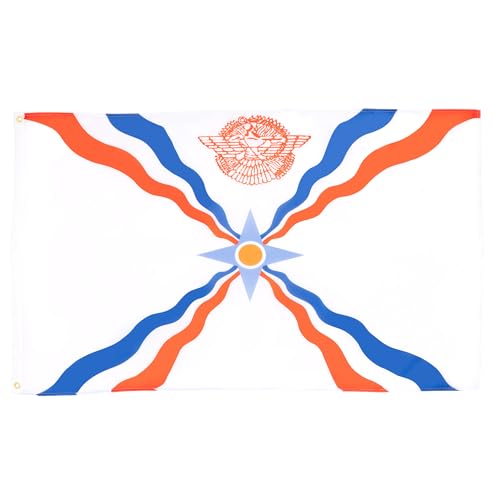AZ FLAG - Flagge Assyrien - 90x60 cm - Assyria Fahne 100% Polyester mit Messing-Ösen - UV-beständig - Vives Farben - 50g AZ FLAG - Flagge Assyrien - 90x60 cm - Assyria Fahne 100% Polyester mit Messing-Ösen - UV-beständig - Vives Farben - 50g von AZ FLAG
