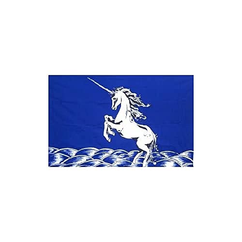 AZ FLAG Flagge BLAUES Einhorn 150x90cm - Unicorn Fahne 90 x 150 cm - flaggen Top Qualität von AZ FLAG