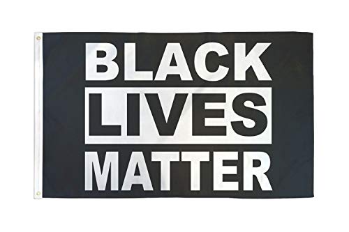 AZ FLAG Flagge BLM Black Lives Matter 90x60cm - Schwarze Leben ZÄHLEN Fahne 60 x 90 cm - flaggen Top Qualität von AZ FLAG