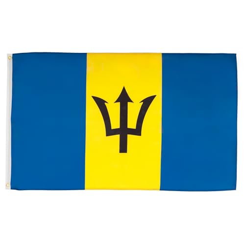 AZ FLAG Flagge Barbados 90x60cm - Barbados Fahne 60 x 90 cm - flaggen Top Qualität von AZ FLAG