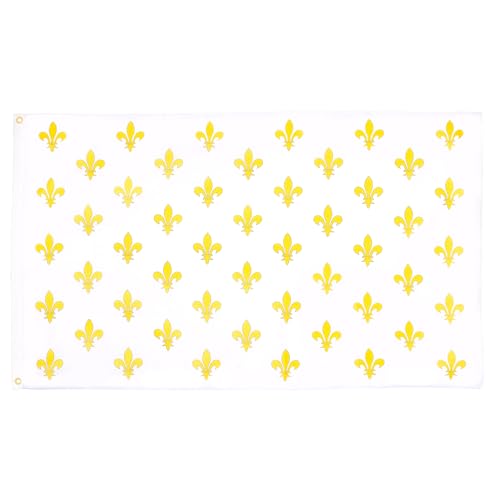 AZ FLAG - Flagge Blume Gold- Und Weiss Lilie - 90x60 cm - Lilie Fahne 100% Polyester mit Messing-Ösen - 50g AZ FLAG - Flagge Blume Gold- Und Weiss Lilie - 90x60 cm - Lilie Fahne 100% Polyester mit Messing-Ösen - 50g von AZ FLAG
