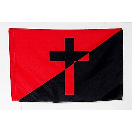 AZ FLAG Flagge CHRISTLICHER ANARCHISMUS 90x60cm - Anarchie Fahne 60 x 90 cm Scheide für Mast - flaggen Top Qualität von AZ FLAG
