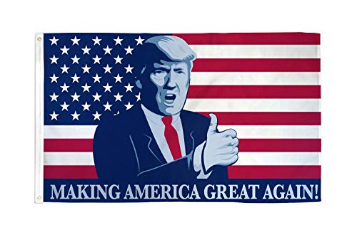 FLAGGE DONALD TRUMP MAKING AMERICA GREAT AGAIN 90x60cm - MACHEN SIE AMERIKA GROß WIEDER FAHNE 60 x 90 cm - flaggen AZ FLAG Top Qualität von AZ FLAG