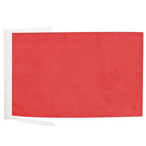 AZ FLAG Flagge EINFARBIG ROT 45x30cm mit Kordel - EINFARBIG Fahne 30 x 45 cm - flaggen Top Qualität von AZ FLAG