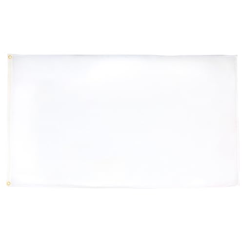 AZ FLAG Flagge EINFARBIG Weiss 150x90cm - EINFARBIG Fahne 90 x 150 cm - flaggen Top Qualität von AZ FLAG