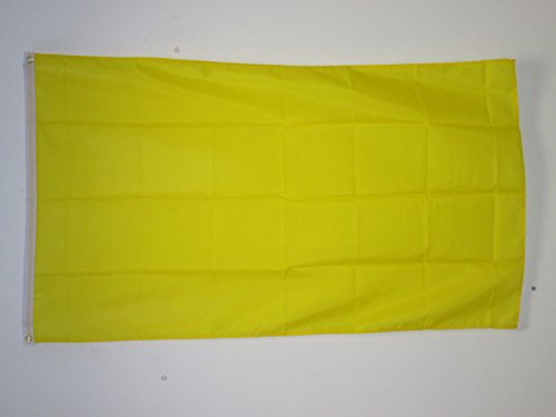 AZ FLAG - Flagge Einfarbig Gelb - 150x90 cm - Leichtes Polyester - Einfarbig Fahne mit Messing-Ösen - 80g von AZ FLAG