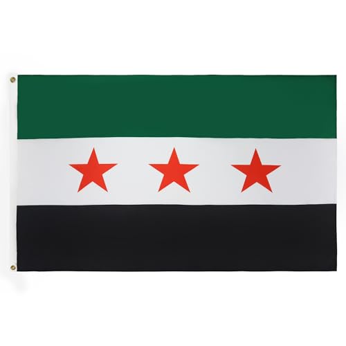 AZ FLAG - Flagge Freie Syrische Armee - 150x90 cm - Syrien Fahne 100% Polyester mit Messing-Ösen - 110g von AZ FLAG