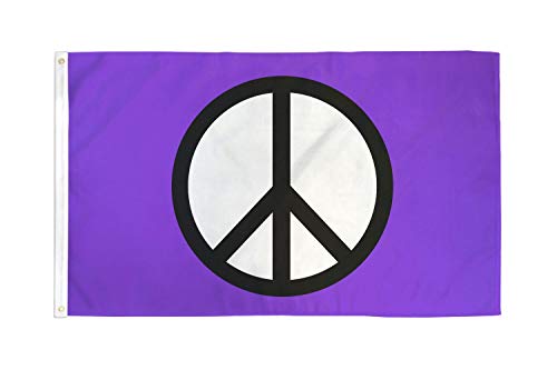 AZ FLAG Flagge Frieden VIOLETT Symbol 150x90cm - Peace Fahne 90 x 150 cm - flaggen Top Qualität von AZ FLAG