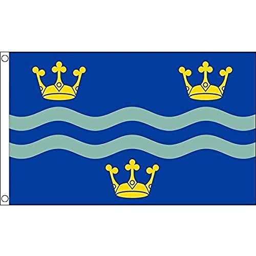 FLAGGE GRAFSCHAFT CAMBRIDGESHIRE BLAU 150x90cm - CAMBRIDGESHIRE FAHNE 90 x 150 cm - flaggen AZ FLAG Top Qualität von AZ FLAG