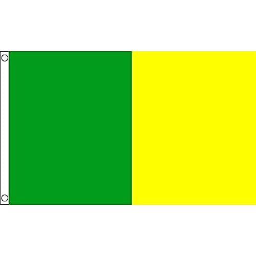AZ FLAG Flagge GRÜN UND GELB 90x60cm - Irish County Fahne 60 x 90 cm - flaggen Top Qualität von AZ FLAG