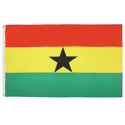 AZ FLAG - Flagge Ghana - 250x150 cm - Republik Ghana Große Fahne 100% Polyester mit Messing-Ösen - 300g AZ FLAG - Flagge Ghana - 250x150 cm - Republik Ghana Große Fahne 100% Polyester mit Messing-Ösen - 300g von AZ FLAG