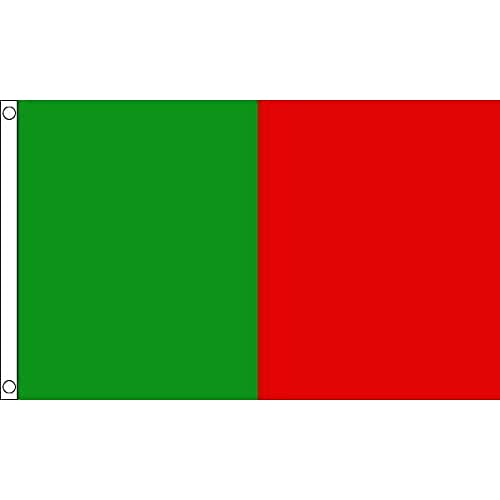AZ FLAG - Flagge Grün Und Rot - 150x90 cm - Irish County Fahne 100% Polyester mit Messing-Ösen - 110g von AZ FLAG