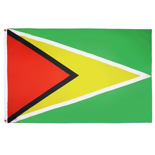 AZ FLAG Flagge Guyana 150x90cm - KOOPERATIVE Republik Guyana Fahne 90 x 150 cm feiner Polyester - flaggen von AZ FLAG