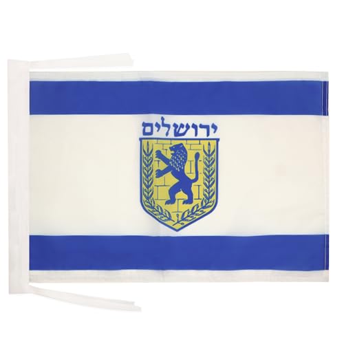 AZ FLAG - Flagge Jerusalem - 45x30 cm Mit Kordel - Jerusalem Fahne 30 x 45 Cm - Flaggen von AZ FLAG
