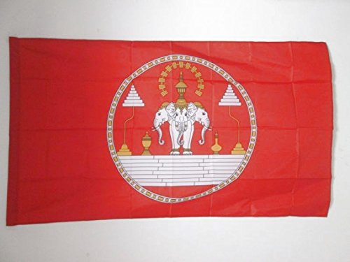 FLAGGE KÖNIGLICHE STANDARTE VON LAOS 1945-1975 90x60cm - LAOS FAHNE 60 x 90 cm scheide für Mast - flaggen AZ FLAG Top Qualität von AZ FLAG