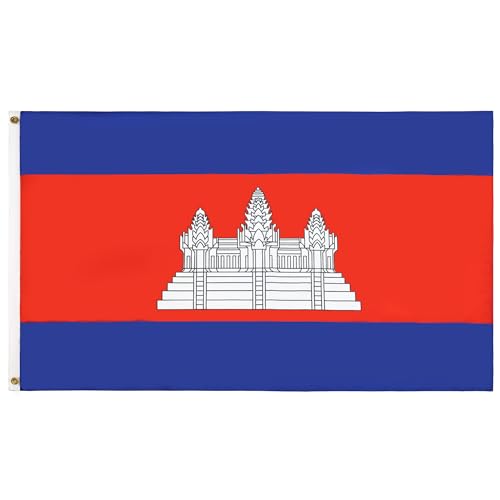 AZ FLAG - Flagge Kambodscha - 90x60 cm - Kambodschanische Fahne 100% Polyester mit Messing-Ösen - 50g AZ FLAG - Flagge Kambodscha - 90x60 cm - Kambodschanische Fahne 100% Polyester mit Messing-Ösen - 50g von AZ FLAG