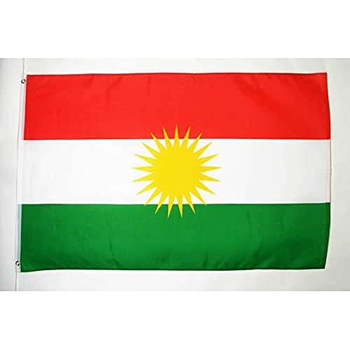 AZ FLAG Flagge Kurdistan 150 x 90 cm – Flagge Kurd 90 x 150 cm Polyester leicht von AZ FLAG