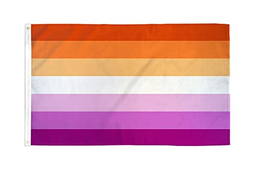 AZ FLAG Flagge LGBT LESBISCHER STOLZ Levante-Sonne 90x60cm - LESBISCH Fahne 60 x 90 cm - flaggen Top Qualität von AZ FLAG