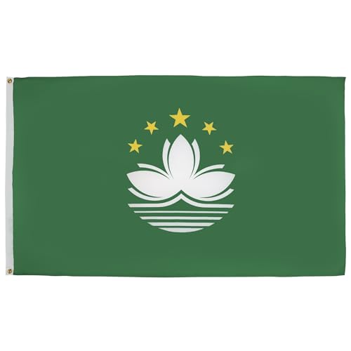 AZ FLAG - Flagge Macau - 150x90 cm - Chinesische Fahne 100% Polyester mit Messing-Ösen - 110g von AZ FLAG