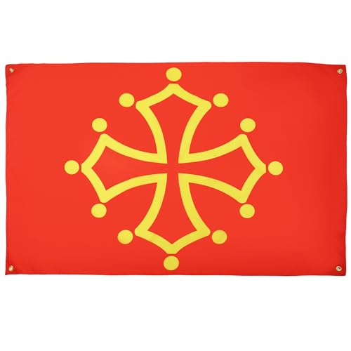 AZ FLAG Flagge Midi-Pyrénées – Okzitanien, 150 x 90 cm, mit 4 Ösen, Okzitanischer Pavillon für Balkon oder Wand AZ FLAG Flagge Midi-Pyrénées – Okzitanien, 150 x 90 cm, mit 4 Ösen, Okzitanischer Pavillon für Balkon oder Wand von AZ FLAG