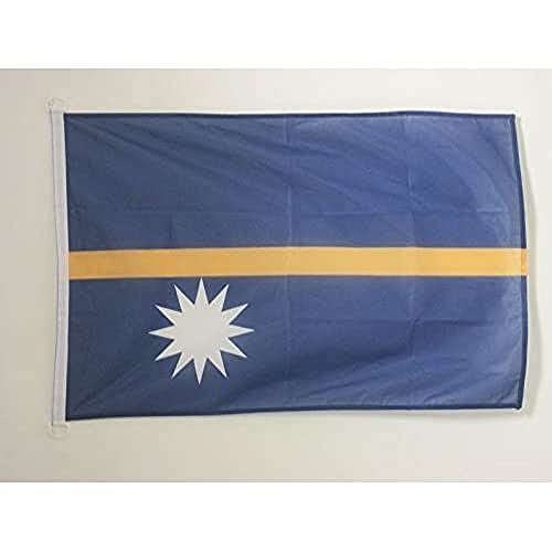 FLAGGE NAURU 90x60cm - REPUBLIK NAURU FAHNE 60 x 90 cm Aussenverwendung - flaggen AZ FLAG Top Qualität von AZ FLAG