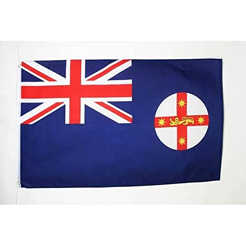 AZ FLAG - Flagge Neu-Süd-Wales - 90x60 cm - New South Wales Fahne 100% Polyester mit Messing-Ösen - 50g von AZ FLAG