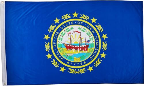 AZ FLAG Flagge New Hampshire 150 x 90 cm - Amerikanische Flagge New Hampshire - USA 90 x 150 cm Polyester Leicht von AZ FLAG