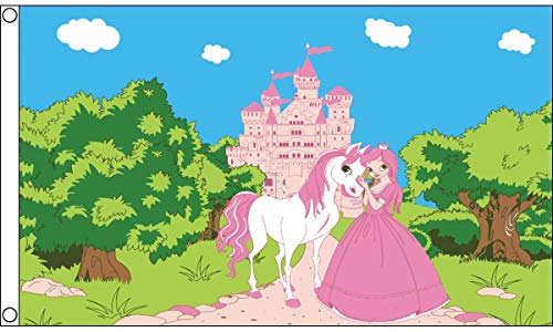 AZ FLAG Flagge Prinzessin-Pony-Schloss 150x90cm - Princess Pony Castle Fahne 90 x 150 cm - flaggen Top Qualität von AZ FLAG