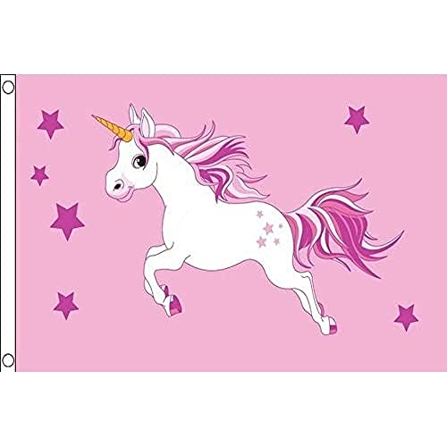 AZ FLAG Flagge ROSAES Einhorn 150x90cm - Unicorn Fahne 90 x 150 cm - flaggen Top Qualität von AZ FLAG