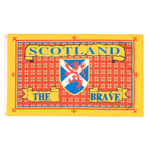 AZ FLAG - Flagge Schottland The Brave - 150x90 cm - Schottische - Scotland The Brave Fahne 100% Polyester mit Messing-Ösen - 110g von AZ FLAG