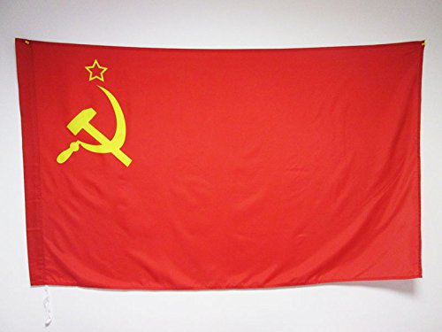 AZ FLAG - Flagge Sowjetunion UDSSR - 150x90 cm - Kommunismus Fahne 100% Satin mit Scheide für Mast - UV-beständig - Vives Farben - 140g AZ FLAG - Flagge Sowjetunion UDSSR - 150x90 cm - Kommunismus Fahne 100% Satin mit Scheide für Mast - UV-beständig - Vives Farben - 140g von AZ FLAG