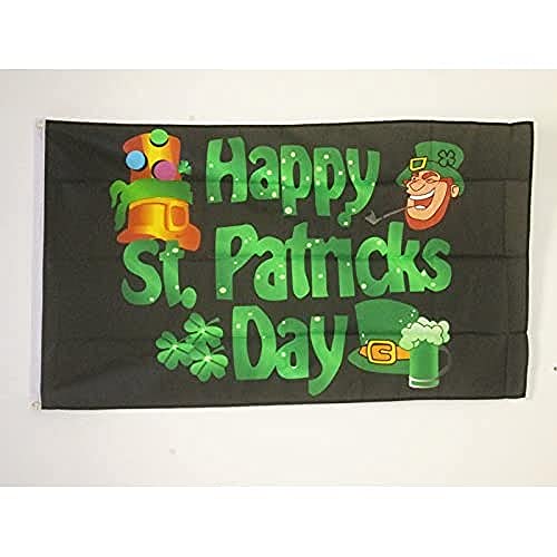 AZ FLAG Flagge ST. Patrick’S Day Schwarze 150x90cm - Irland Fahne 90 x 150 cm - flaggen Top Qualität von AZ FLAG